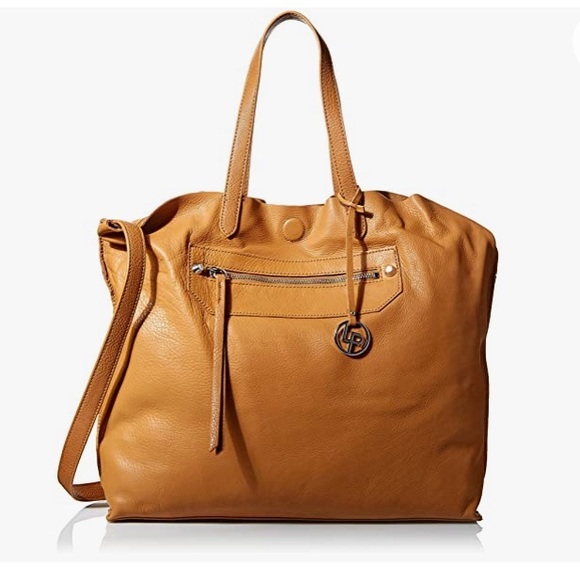 Linea Pelle Unlined Leather Sienna Tote Camel GUC